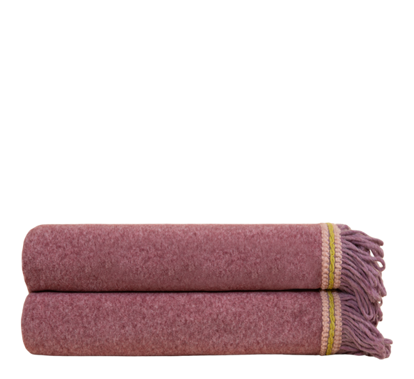 Granata bambuspledd med frynser 160x200 cm fra Frati Home