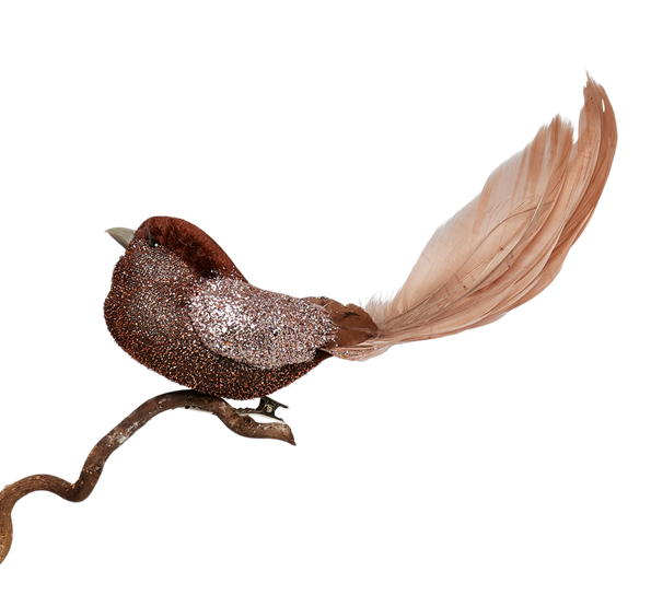 Due med klips glitter kobber Und