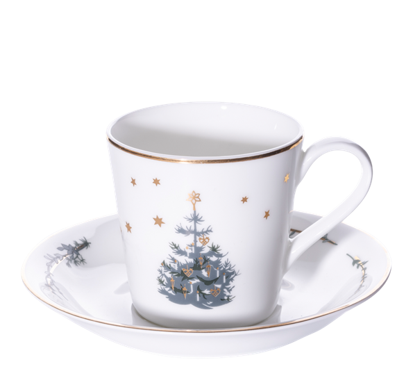 Winter Stars kaffekopp og skål med juletre fra Jette Frölich