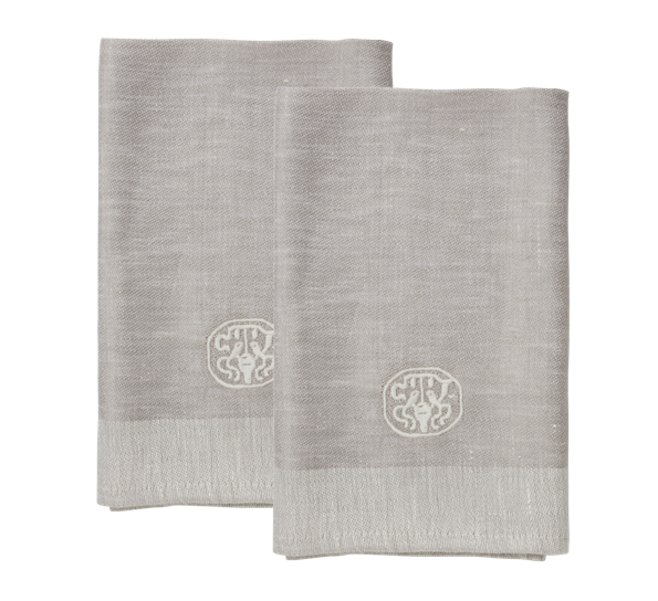 Plain linservietter 2-pk 45x45 cm lys grå fra Georg Jensen Damask