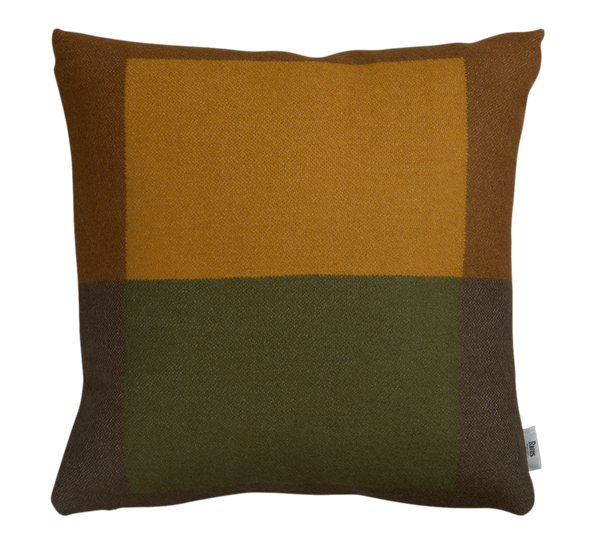 Syndin pute grønn og brun 50x50 cm fra Røros Tweed