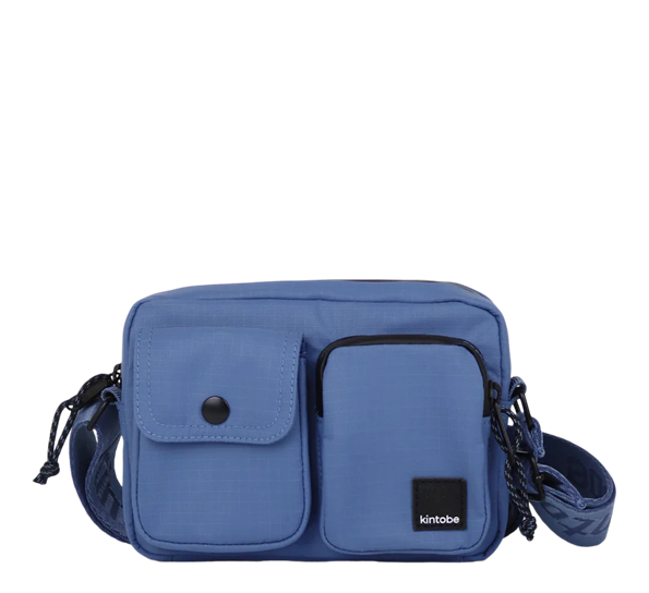 Miles Mini crossbody bag 18x12x4,5 cm storm blue fra Kintobe