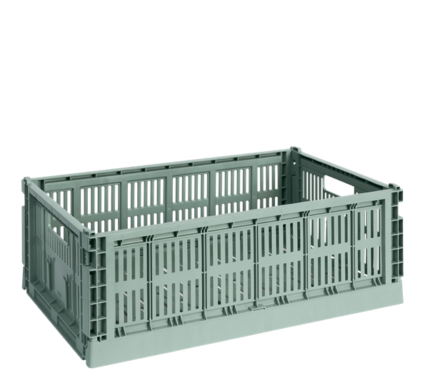 Colour Crate 34,5x53x18,5 cm sage green oppbevaringskasse fra HAY