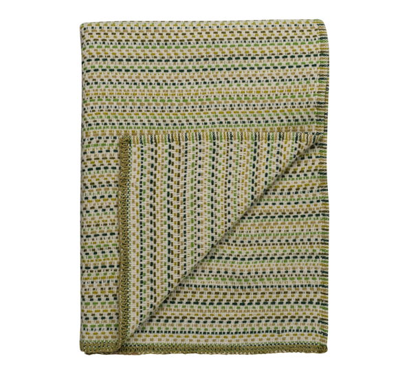 Juli pledd grønn 150x210 cm fra Røros Tweed