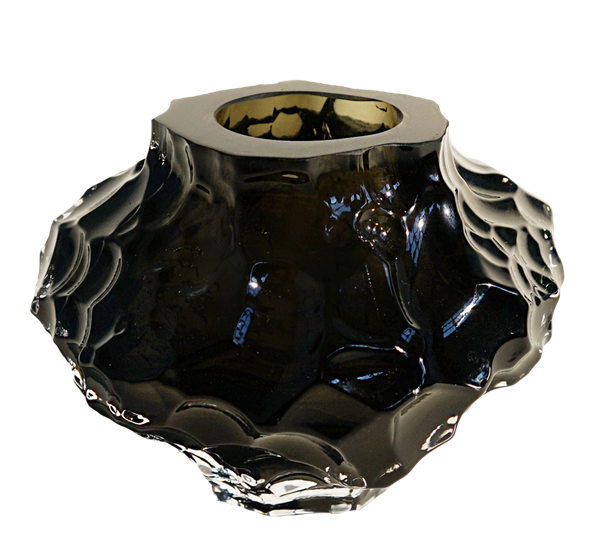 Canyon vase h8 cm new smoke fra Hein Studio