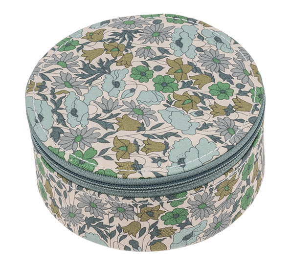 Smykkeskrin rund Liberty Poppy and Daisy teal Bon Dep