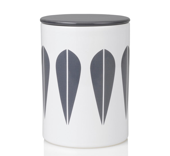 Lotus oppbevaringskrukke 16 cm grå fra Lucie Kaas