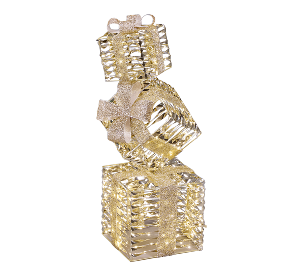 Lysdekorasjon pakker 350 LED-lys IP44 76x25x25 cm gull EDG Enzo de Gasperi