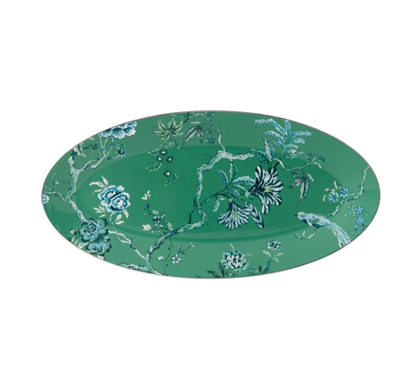 JC Chinoiserie Grønn fat Ovalt Medium fra Wedgwood