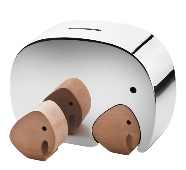 Moneyphant sparebøsse med tvillinger fra Georg Jensen