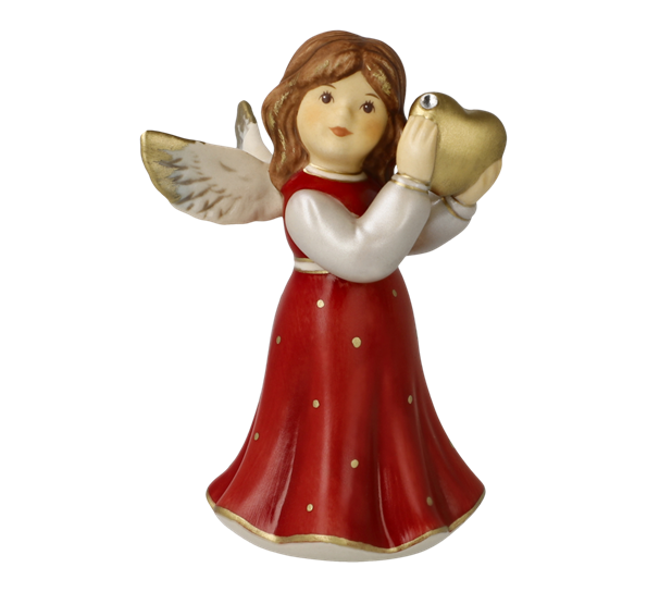 <p>Christmas Red engel Follow Your Heart 8,5 cm fra Goebel</p>
