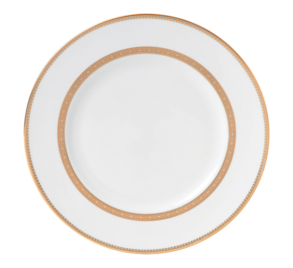 Lace Gold tallerken flat 27 cm fra Wedgwood