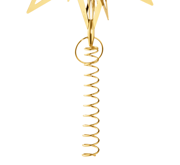 Toppstjerne spiral 230mm gull fra Georg Jensen
