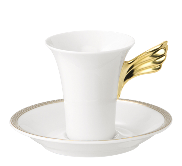 Meandre d`Or espressokopp med skål 9 cl fra Versace