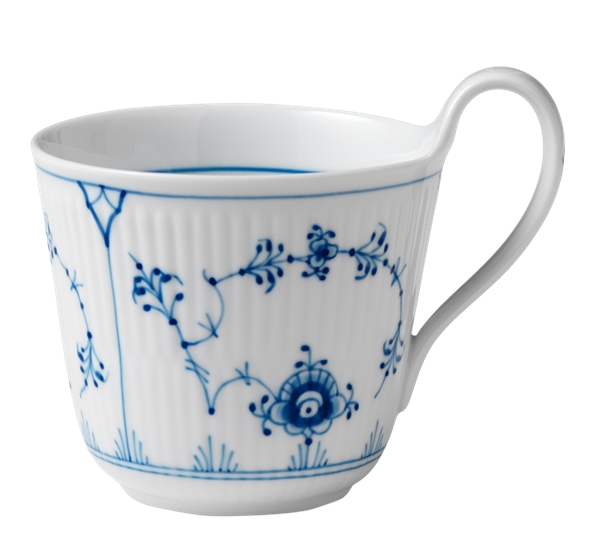 Musselmalt Riflet høyhankskopp 33 cl fra Royal Copenhagen