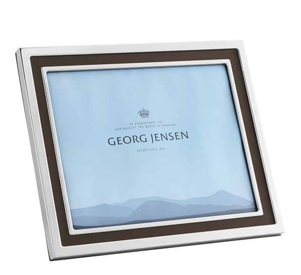 Manhattan ramme 25x30 cm stor stål lær fra Georg Jensen