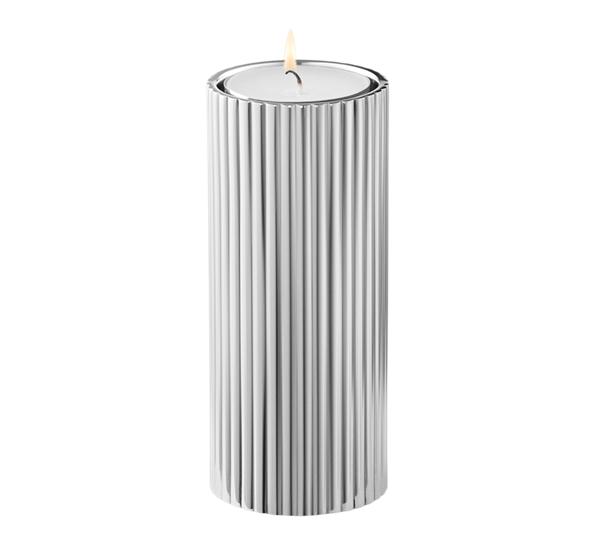 Bernadotte lysestake stål S h11 cm fra Georg Jensen