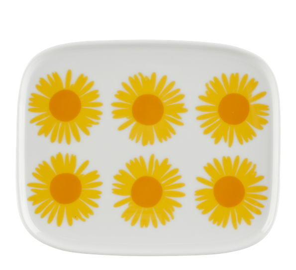 Auringonkukka asjett 15x12 cm fra Marimekko