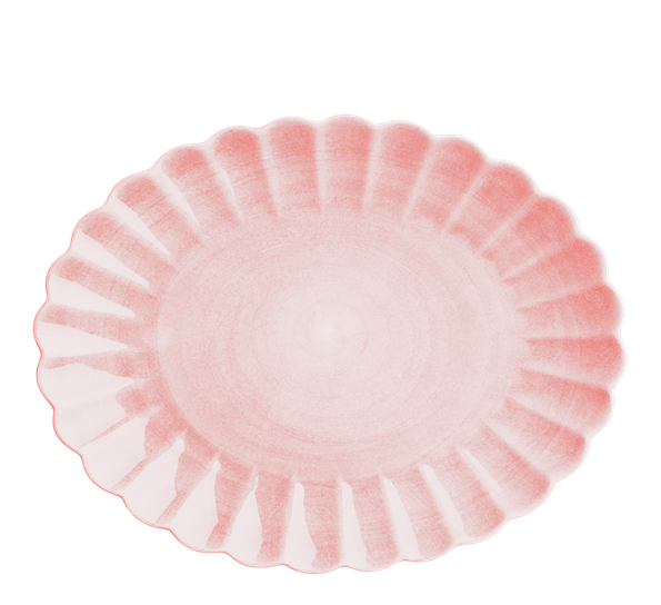 Oyster serveringsfat 35x30 cm lys rosa fra Mateus