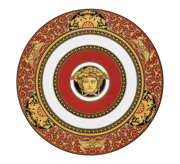 Medusa rundt serveringsfat 33 cm rød fra Versace