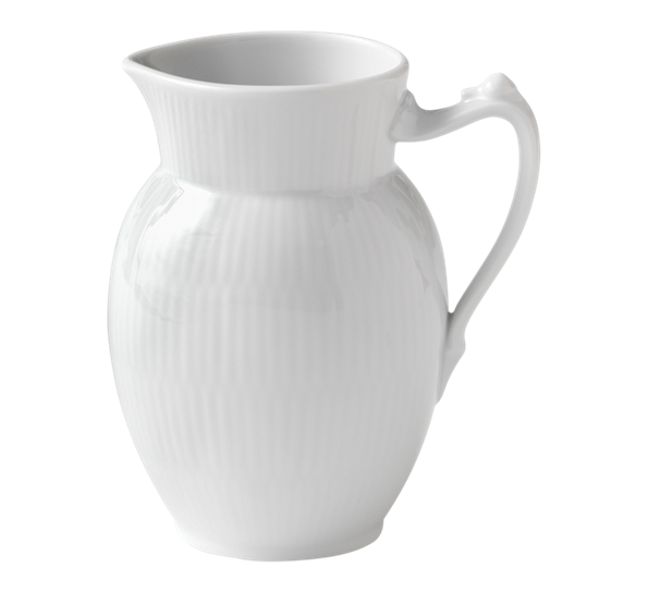 Hvit Riflet mugge 38 cl fra Royal Copenhagen