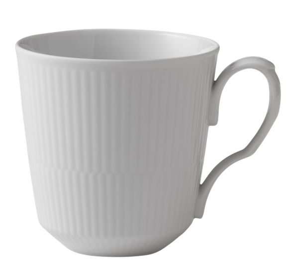 Hvit Riflet krus med Hank 46 cl fra Royal Copenhagen