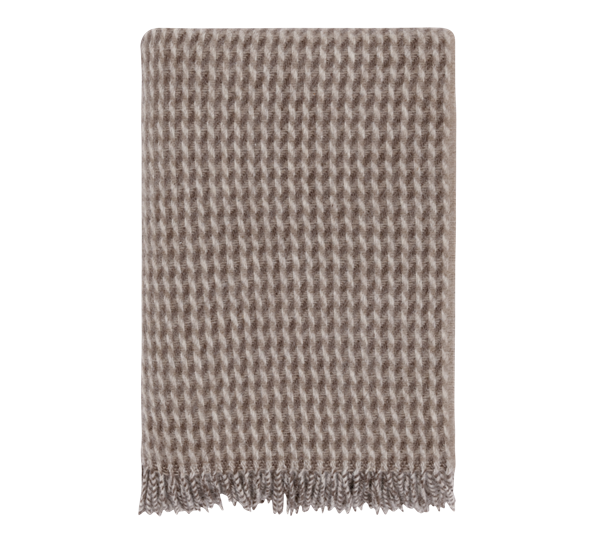 <p>Teide&nbsp;ullpledd myk brun 120x180cm Høie</p>
