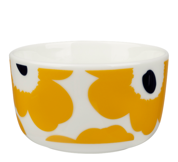 Unikko skål 2,5 dl gul fra Marimekko