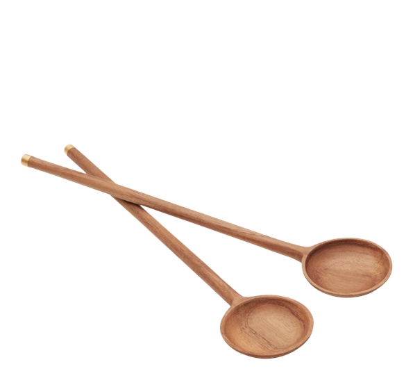 Edge salatbestikk teak messing fra Skagerak