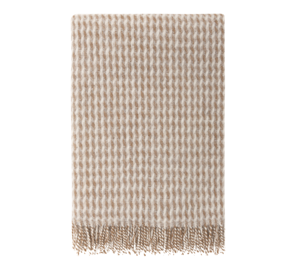 Teide ullpledd lys karamell 120x180cm Høie