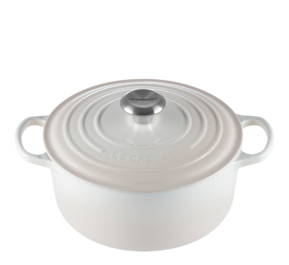 Jerngryte rund 4,2l 24cm meringue fra Le Creuset