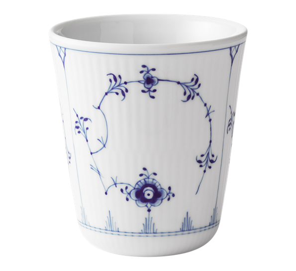 Musselmalt Riflet termokopp 29 cl fra Royal Copenhagen