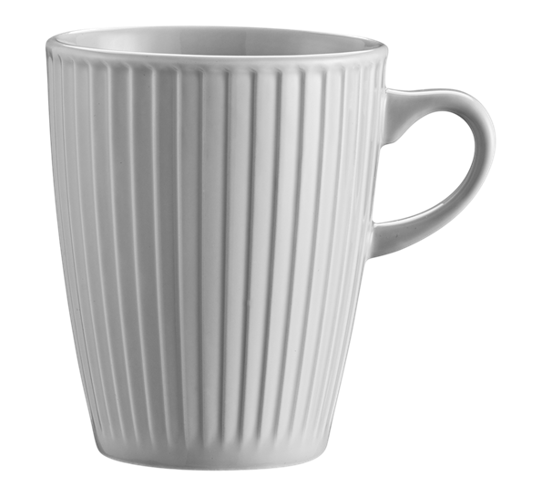 Plissé grå krus 27 cl fra Pillivuyt