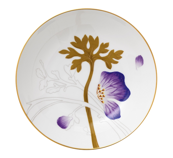 Flora tallerken dyp 21 cm pansy fra Royal Copenhagen