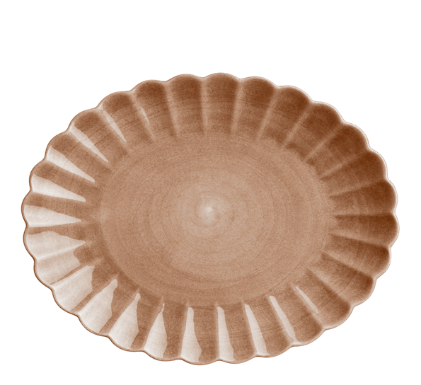 Oyster serveringsfat 35x30 cm cinnamon fra Mateus