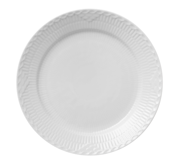 Hvit Halvblonde tallerken flat 25 cm fra Royal Copenhagen