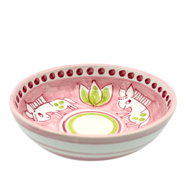 Amalfi skål 13 cm Donkey pink & green Dipinto Ceramics