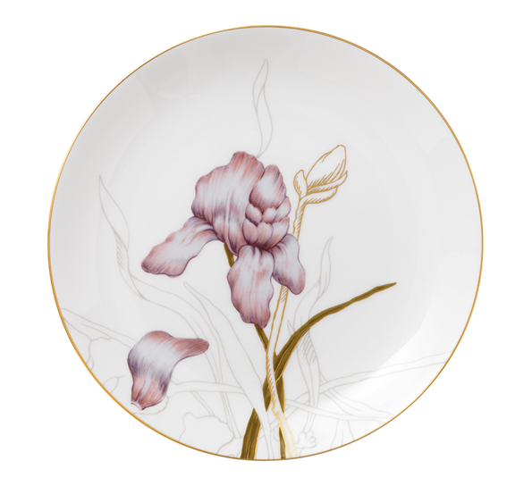 Flora asjett 22 cm iris fra Royal Copenhagen