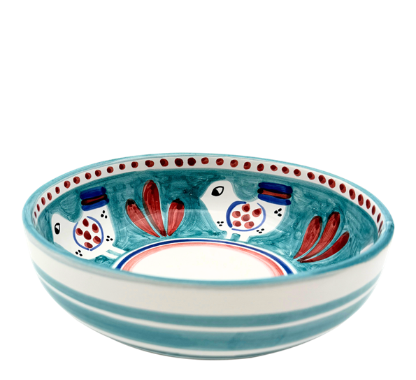 Amalfi skål 18 cm Bird ocean & red Dipinto Ceramics
