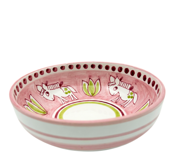 Amalfi skål 18 cm Donkey pink & green Dipinto Ceramics