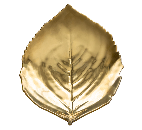 Riviera fat hortensiablad gullfarget 22 cm fra Costa Nova