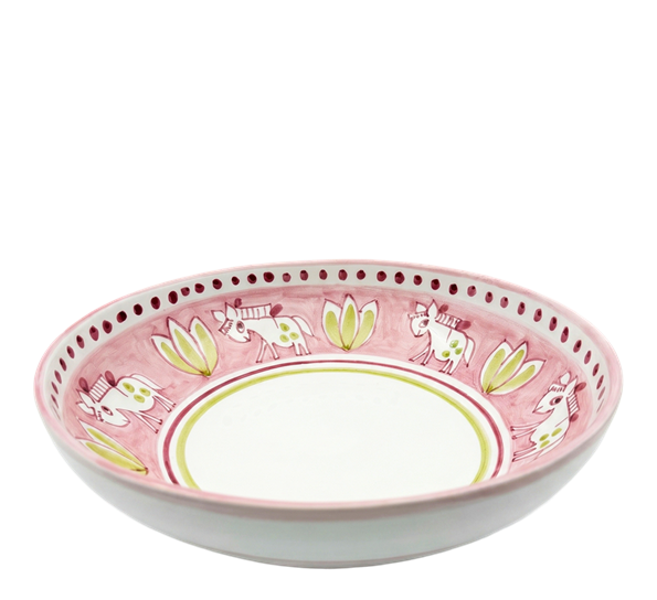 Amalfi skål 30 cm Donkey pink & green Dipinto Ceramics