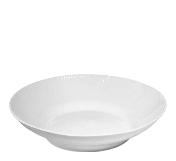 White Elements pastatallerken 28 cm fra Royal Copenhagen