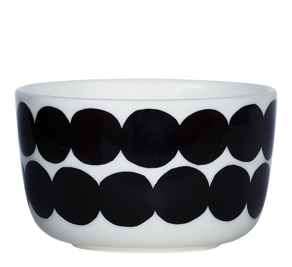 Siirtolapuutarha skål 2,5 dl hvit sort fra Marimekko
