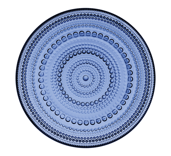 Kastehelmi ultramarine blå glassasjett 17 cm fra Iittala