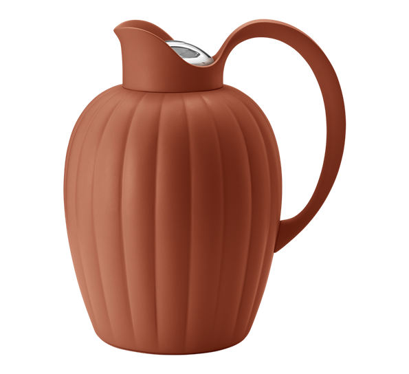 Bernadotte thermokanne terracotta 1l fra Georg Jensen
