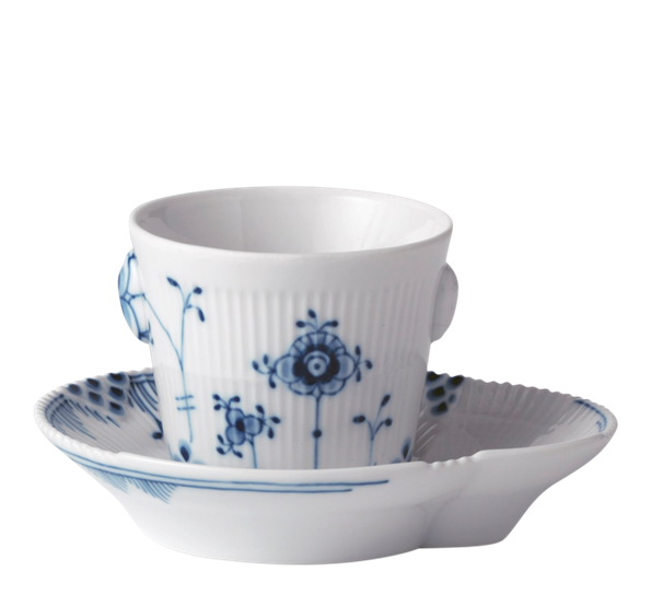 Blue Elements espressokopp med skål 9 cl fra Royal Copenhagen