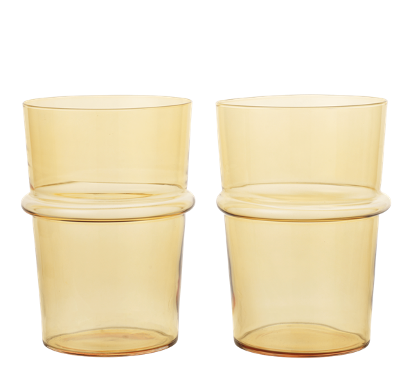 Boya drikkeglass 45 cl 2-pk gul fra Ferm Living
