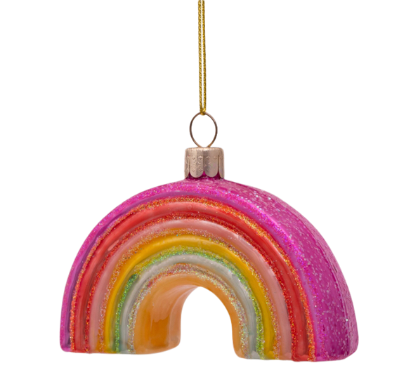 Glassornament regnbue H6 cm fra Vondels
