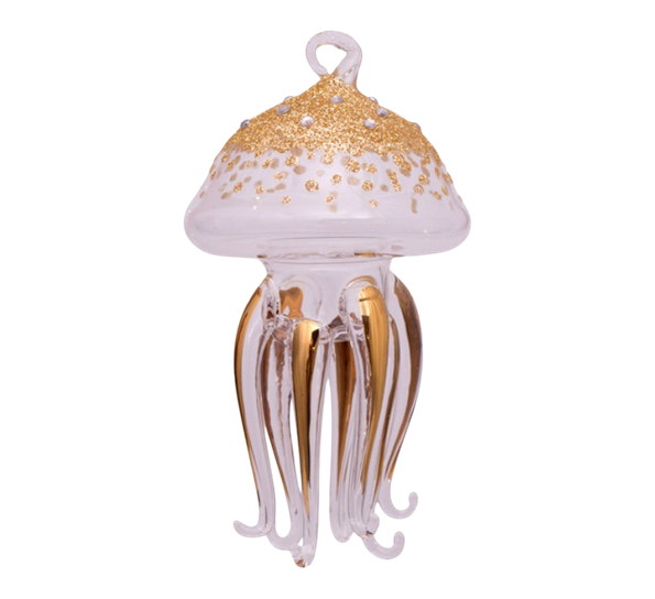 Glassornament glassmanet gull diamanter H11 cm fra Vondels